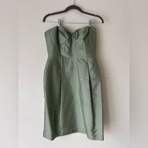 Sage Green Strapless Cocktail Dress
